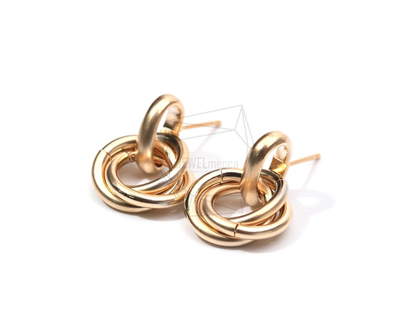 ERG-902-MG【2個入り】リングバンドルピアス,Ring Bundle earrings 2枚目の画像