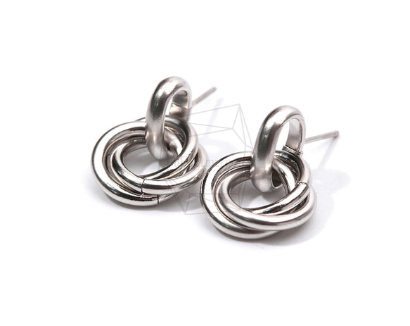 ERG-902-MR【2個入り】リングバンドルピアス,Ring Bundle earrings 2枚目の画像