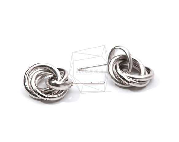 ERG-902-MR【2個入り】リングバンドルピアス,Ring Bundle earrings 3枚目の画像