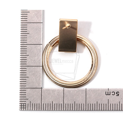 ERG-903-MG【2個入り】リングドロップピアス,Ring Drop Earrings/24mm X 31mm 5枚目の画像