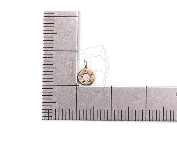 PDT-1826-MG【2個入り】ミニCZラウンドペンダント,Mini Cubic Zirconia Round 5枚目の画像