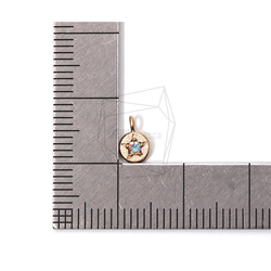 PDT-1827-MG【2個入り】ミニCZラウンドペンダント,Mini Cubic Zirconia Round 5枚目の画像