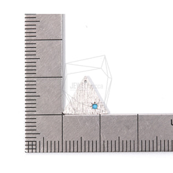 PDT-1832-R【每包2件】三角形吊墜，拉絲三角形綠松石 第5張的照片