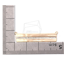 PDT-1874-MG【2個入り】スティックバーペンダント,Cubic Zirconia Stick Bar 5枚目の画像