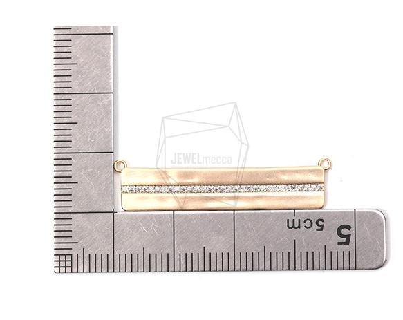 PDT-1874-MG【2個入り】スティックバーペンダント,Cubic Zirconia Stick Bar 5枚目の画像