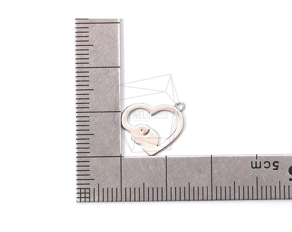 PDT-1878-MR [2 Pieces] Elephant Heart Pendant，Elephant Heart Pen 第5張的照片