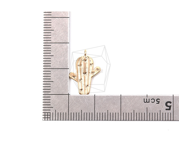 PDT-1905-MG【2個入り】カクタスペンダント,Cute Cactus Pendant/12mm X 18mm 5枚目の画像