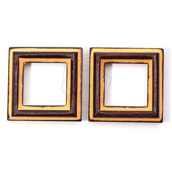 BSC-615-G【2個入り】スクエアウッドビーズ,Square Wooden Beads /30mm x 30mm 1枚目の画像