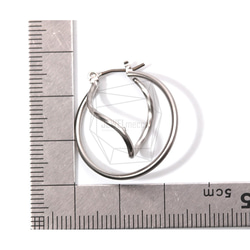 ERG-919-MR【每包2件】雙線耳環，雙線耳環 第5張的照片