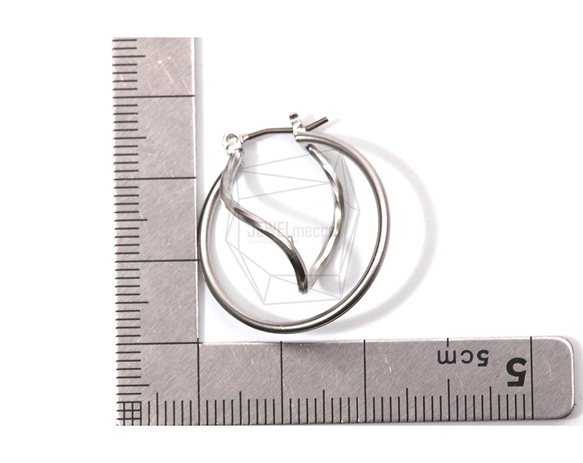 ERG-919-MR【每包2件】雙線耳環，雙線耳環 第5張的照片