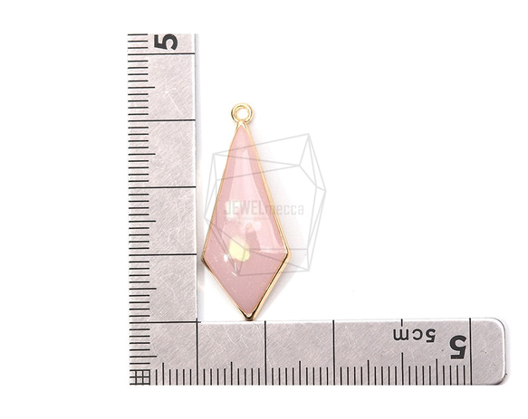 PDT-1929-G【2個入り】エポキシダイヤモンドペンダント,Epoxy rhombus Pendant 5枚目の画像