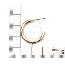 ERG-961-MG【每件2件】錘形圓形耳環，錘形圓形耳環貼 第5張的照片
