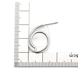 ERG-965-MR【2個入り】サークルピアス,Circle Earrings Post/27mm X 18mm 5枚目の画像