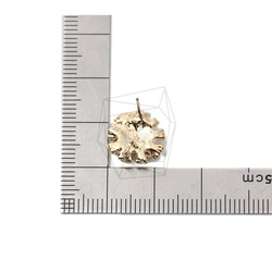 ERG-973-MG【每包2件】花耳環，花柱耳，12毫米x 13毫米 第5張的照片