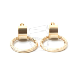 ERG-975-MG【2個入り】リングドロップイヤリング/ネジバネ,Ring Drop Clips Earring 1枚目の画像