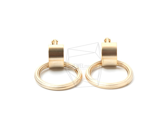 ERG-975-MG【每件2件】戒指耳環/螺旋彈簧，戒指扣耳環 第1張的照片