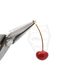 PDT-1947-G [2 件] 櫻桃吊墜、櫻桃吊墜 / 8mm X 30mm 第4張的照片