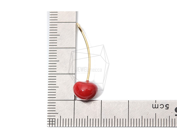 PDT-1947-G [2 件] 櫻桃吊墜、櫻桃吊墜 / 8mm X 30mm 第5張的照片