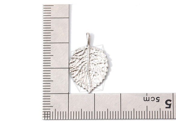 PDT-1950-MR【2個入り】リーフペンダント,Leaf Pendant/15mm X 24mm 5枚目の画像
