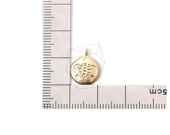 PDT-1952-MG【2個入り】ラウンドカメペンダント,Round Turtle Pendant 5枚目の画像