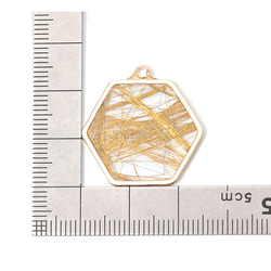 BSC-638-G【2個入り】エポキシヘキサゴンペンダント,Epoxy Hexagon Pendant 5枚目の画像