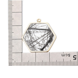 BSC-640-G [2個]環氧六角形吊墜，環氧六角形吊墜 第5張的照片