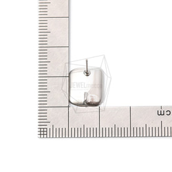 ERG-988-MR [2件]方耳環，方柱耳環/ 11mm X 12mm 第5張的照片