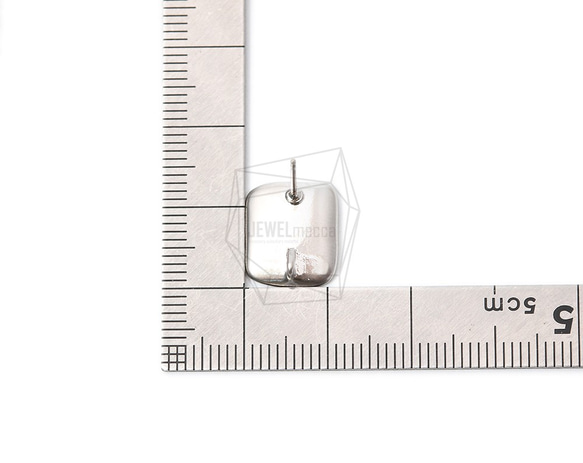 ERG-988-MR [2件]方耳環，方柱耳環/ 11mm X 12mm 第5張的照片