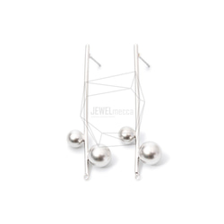 ERG-989-MR【2個入り】スティックバーピアス,Stick Bar Round Post Earrings 1枚目の画像