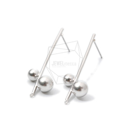 ERG-989-MR【2個入り】スティックバーピアス,Stick Bar Round Post Earrings 2枚目の画像