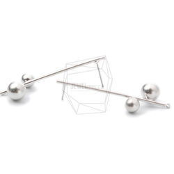 ERG-989-MR【2個入り】スティックバーピアス,Stick Bar Round Post Earrings 3枚目の画像