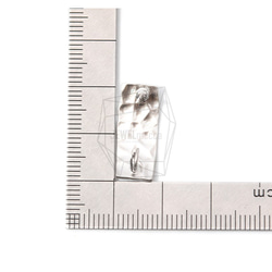 ERG-990-MR【2個入り】ハンマードスクエア ピアス,Hammered Square Curve Post 5枚目の画像