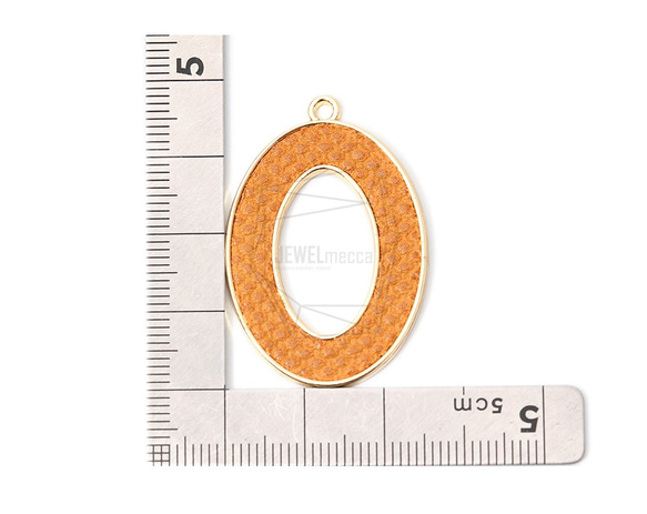 PDT-2005-G【2個入り】オーバルフレームペンダント,Oval Frame Leatherette Pendant 5枚目の画像