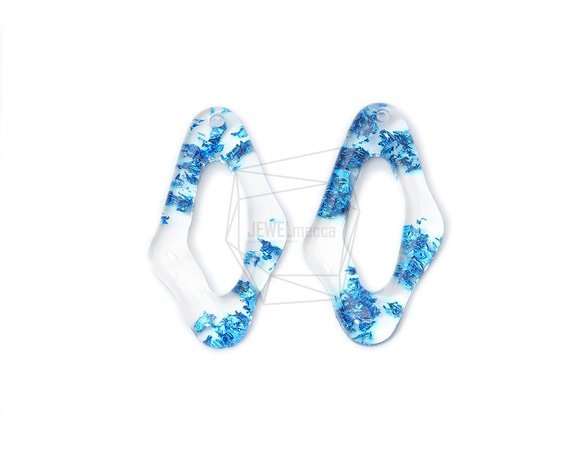 BSC-657-G【2個入り】エポキシダイヤモンドペンダント,Rhombus Epoxy Beads Pendant 1枚目の画像