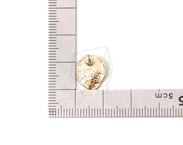 ERG-1002-MG【2件】錘制圓形耳釘 第5張的照片