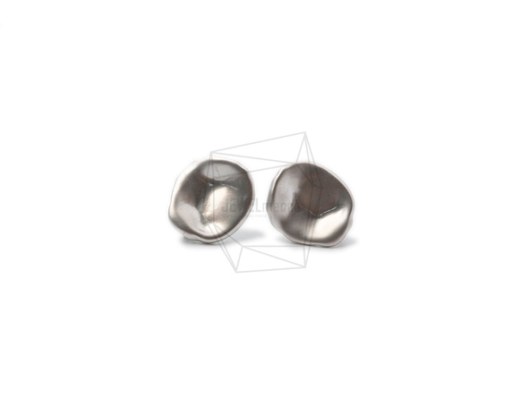 ERG-1002-MR [2件]錘形圓形耳釘 第1張的照片