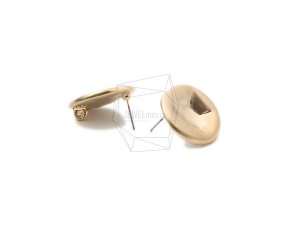 ERG-1006-MG【2個入り】ハンマードラウンドピアス/Hammered Round Post Earrings 3枚目の画像