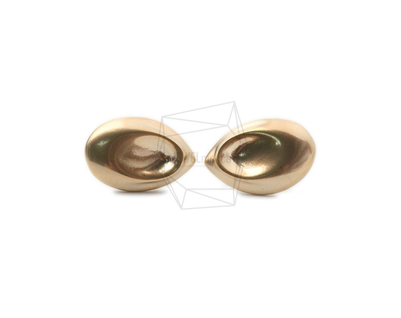 ERG-1008-MG【2個入り】アーモンドピアス/Almond Post Earrings 1枚目の画像