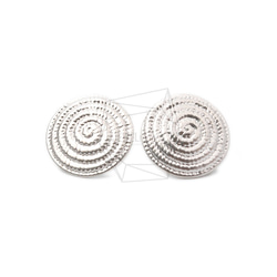 ERG-1009-MR【2個入り】スワールピアス/Swirl Post Earrings/21mm X 21mm 1枚目の画像