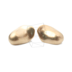 ERG-1010-MG【2個入り】カーブオーバルピアス/Curve Oval Post Earrings 1枚目の画像