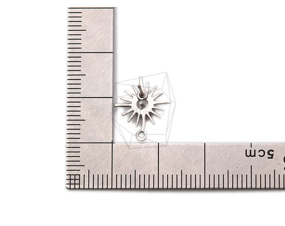 ERG-1045-MR【2個入り】キュービックサンピアス/Cubic Sun Post Earrings 5枚目の画像
