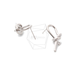 ERG-1023-MR [2 件] 繩結耳環/19mm X 28mm 第3張的照片