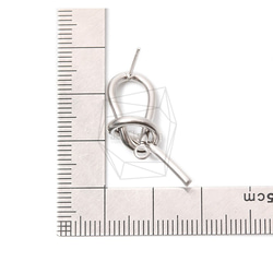 ERG-1023-MR [2 件] 繩結耳環/19mm X 28mm 第5張的照片