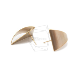 ERG-1024-MG【2個入り】カーブトライアングピアス/Curve Triangle Post Earrings 3枚目の画像