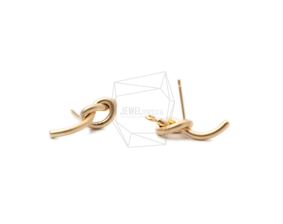 ERG-1027-MG【2個入り】インフィニティノットピアス/Infinity Knot Post Earrings 2枚目の画像