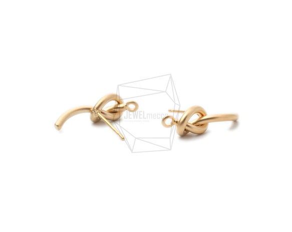 ERG-1027-MG【2個入り】インフィニティノットピアス/Infinity Knot Post Earrings 3枚目の画像