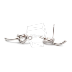 ERG-1027-MR【2個入り】インフィニティノットピアス/Infinity Knot Post Earrings 2枚目の画像