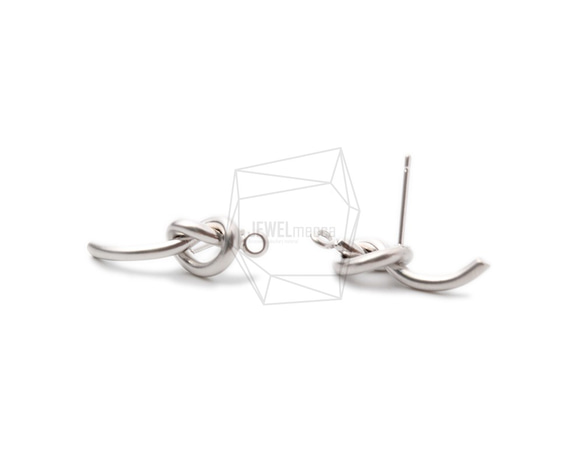 ERG-1027-MR【2個入り】インフィニティノットピアス/Infinity Knot Post Earrings 2枚目の画像