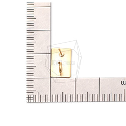 ERG-1030-MG [4 件] 曲線方形耳釘 第5張的照片