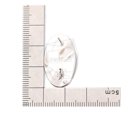 ERG-1034-MR [2 件] 錘制橢圓耳釘 第5張的照片